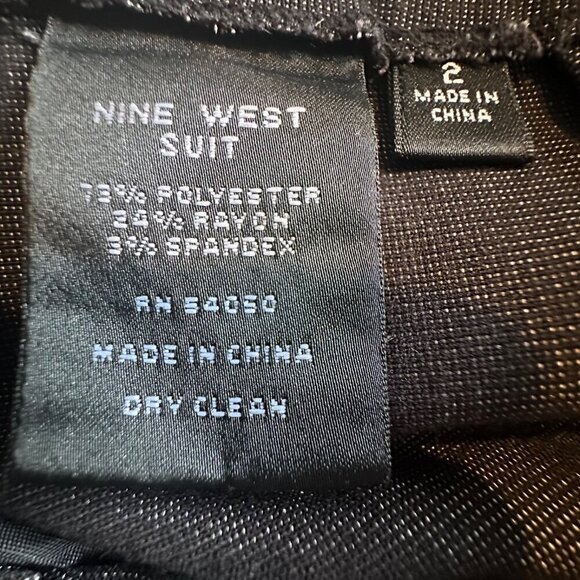 Nine West Suit Pants Women's size 2 charcoal grey gray wide leg dress pants - Picture 3 of 12